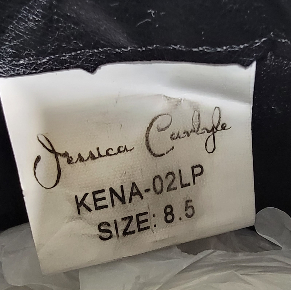 Jessica Carlyle Kena Quilted Chunky Square Heel Pointed Toe Ankle Boots 8.5 - Picture 5 of 15